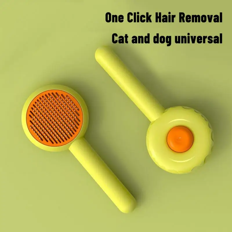 

Расческа для домашних животных, самоочищающаяся щетка для вычесывания шерсти у собак и кошек, принадлежности для ухода за домашними животными