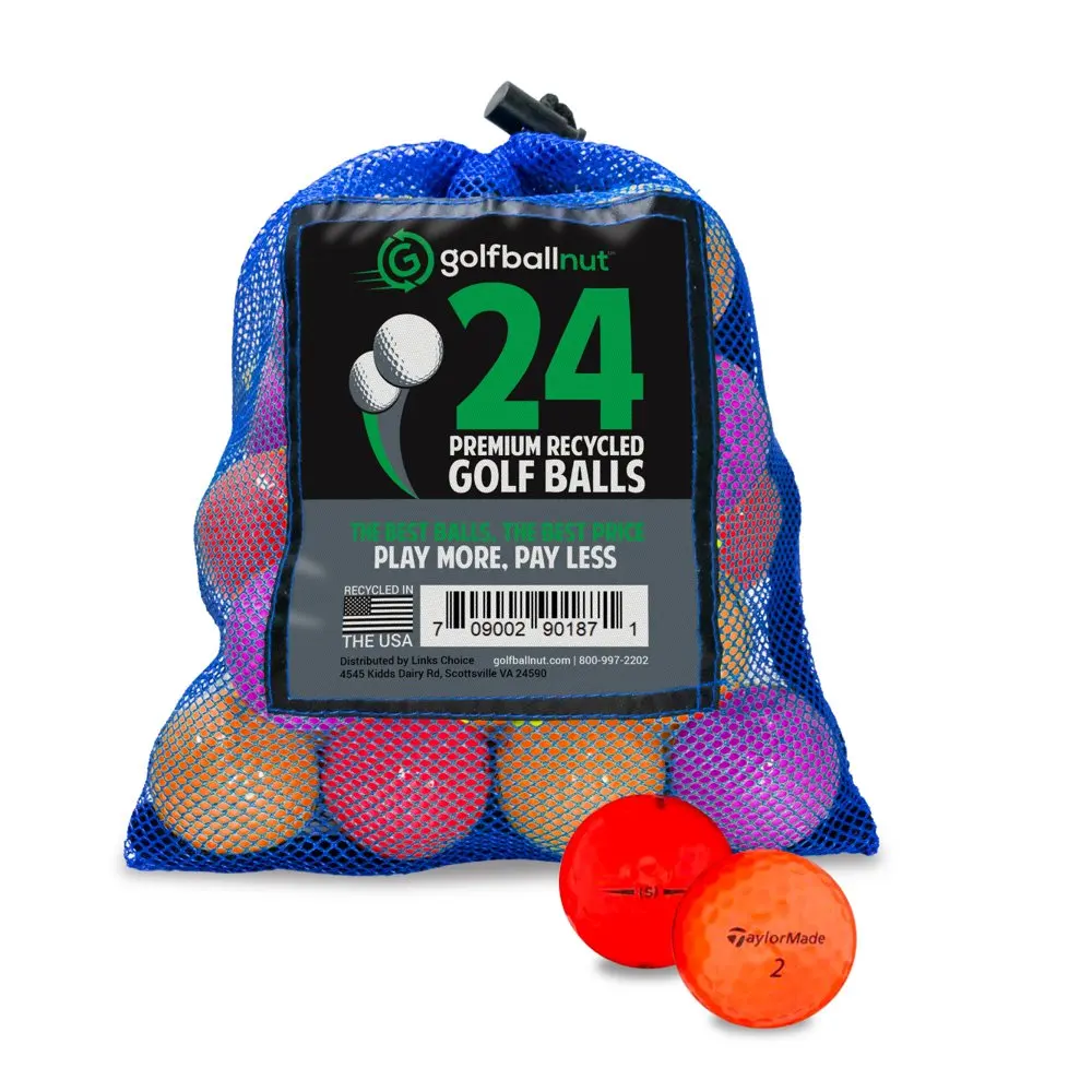 Color  MInt Used Recycled Golf Balls Mesh Bag Included 24
