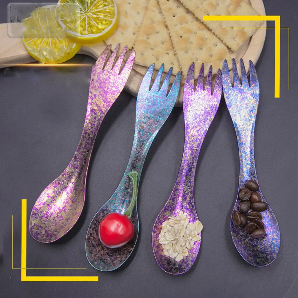 9 видов стилей Сверхлегкая портативная вилка для пикника ложка кемпинга