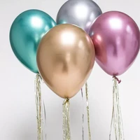 new 50pcs 12 top quality metallic latex balloon thick metal chrome alloy ballon adult wedding birthday party decorations suppl