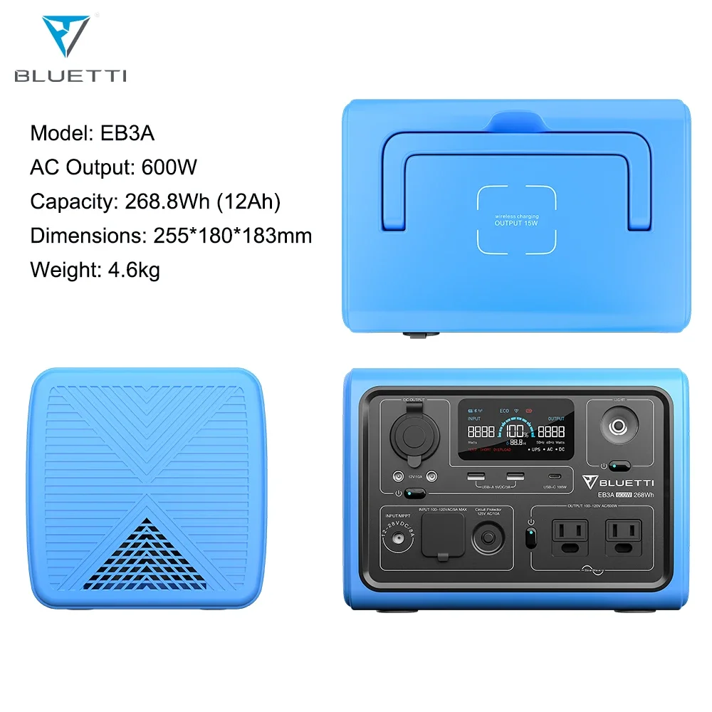 Bluetti Солнечная зарядная литиевая электростанция Аварийная портативная 500 Вт