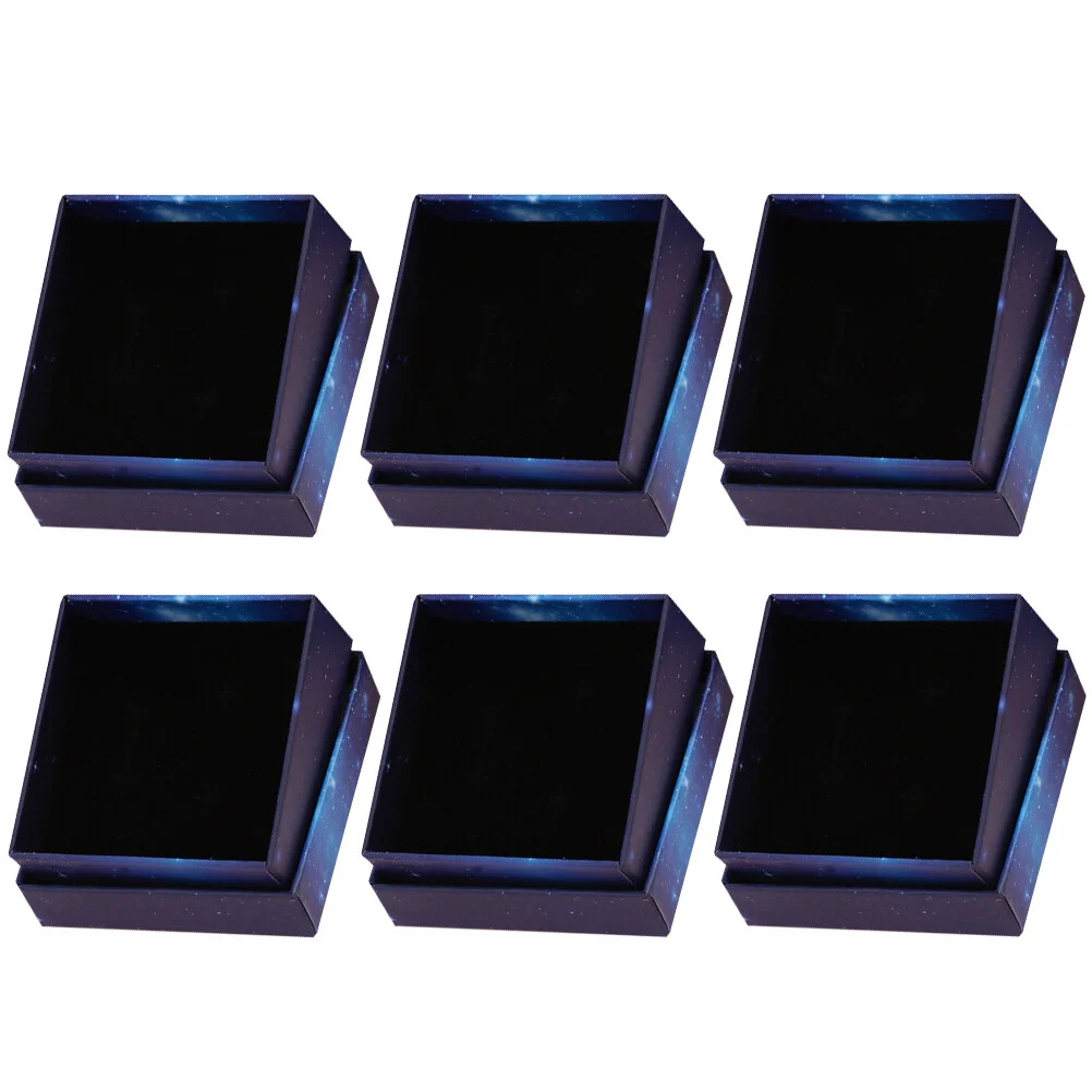 

6pcs Jewelry Paper Gift Boxes Pink Dangle Earringses Earrings Jewelry Boxes with Lids