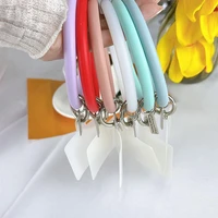 universal hanging ring mobile phone trendy soft silicone lanyard strap anti lost bracelet for iphone xiaomi samsung keychain
