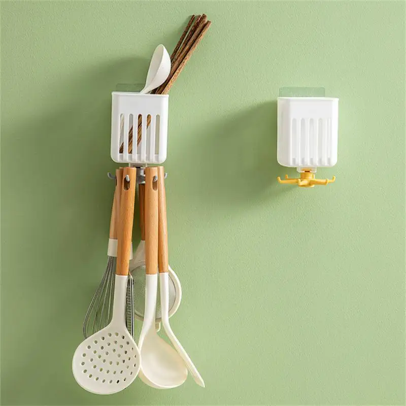 

Household Organizer No Marking Towel Holder Reasonable Radian Design Kitchen Storage Rack With 360 Degree Free Rotation Hook