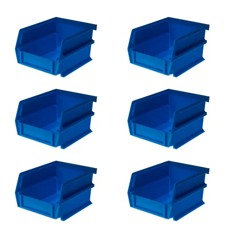 

 LocBin 5-3/8 дюймов Д x 4-1/8 дюйма Ш х 3 дюйма Штабелирование H Blue, подвесные, блокирующие полипропиленовые корзины, 6 карат