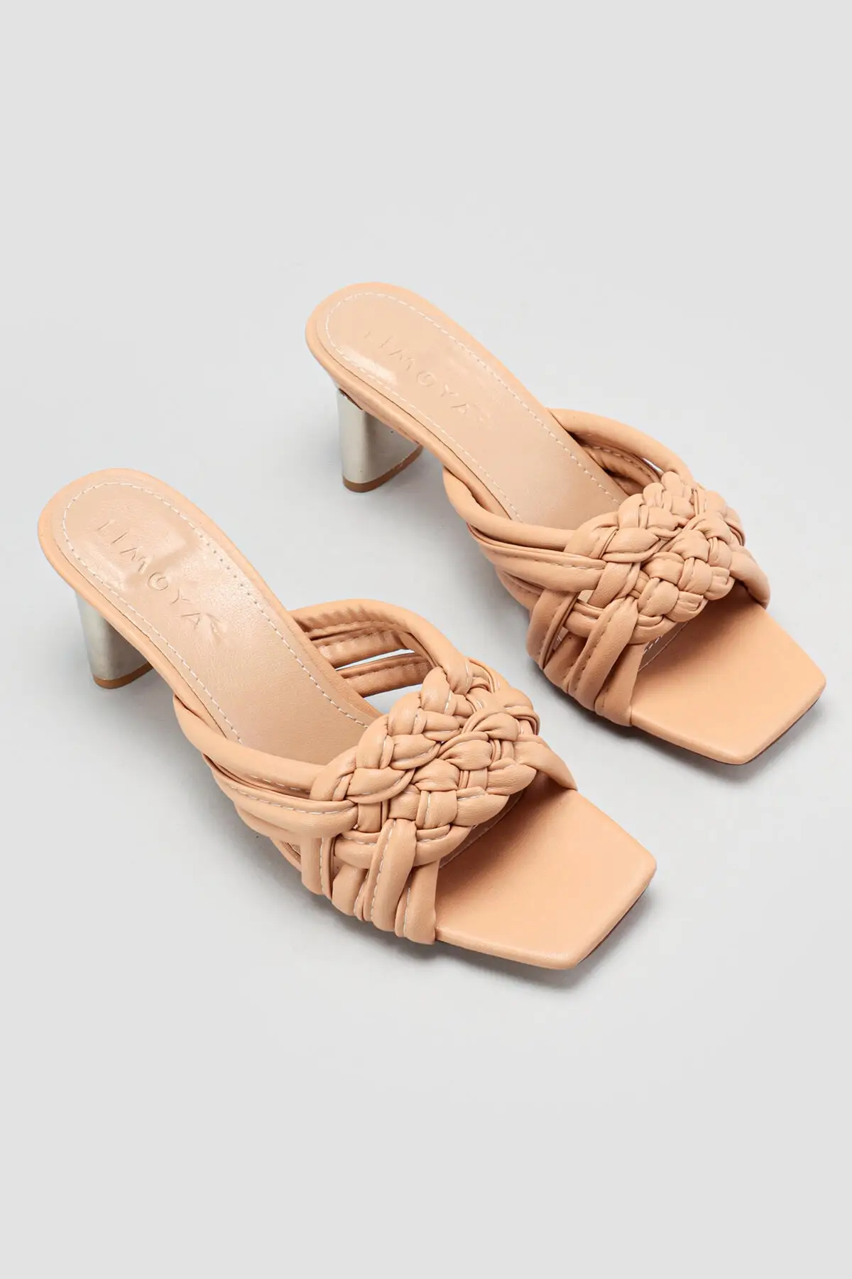 

Nud Square Nose Baretleri Mesh Detailed Slippers