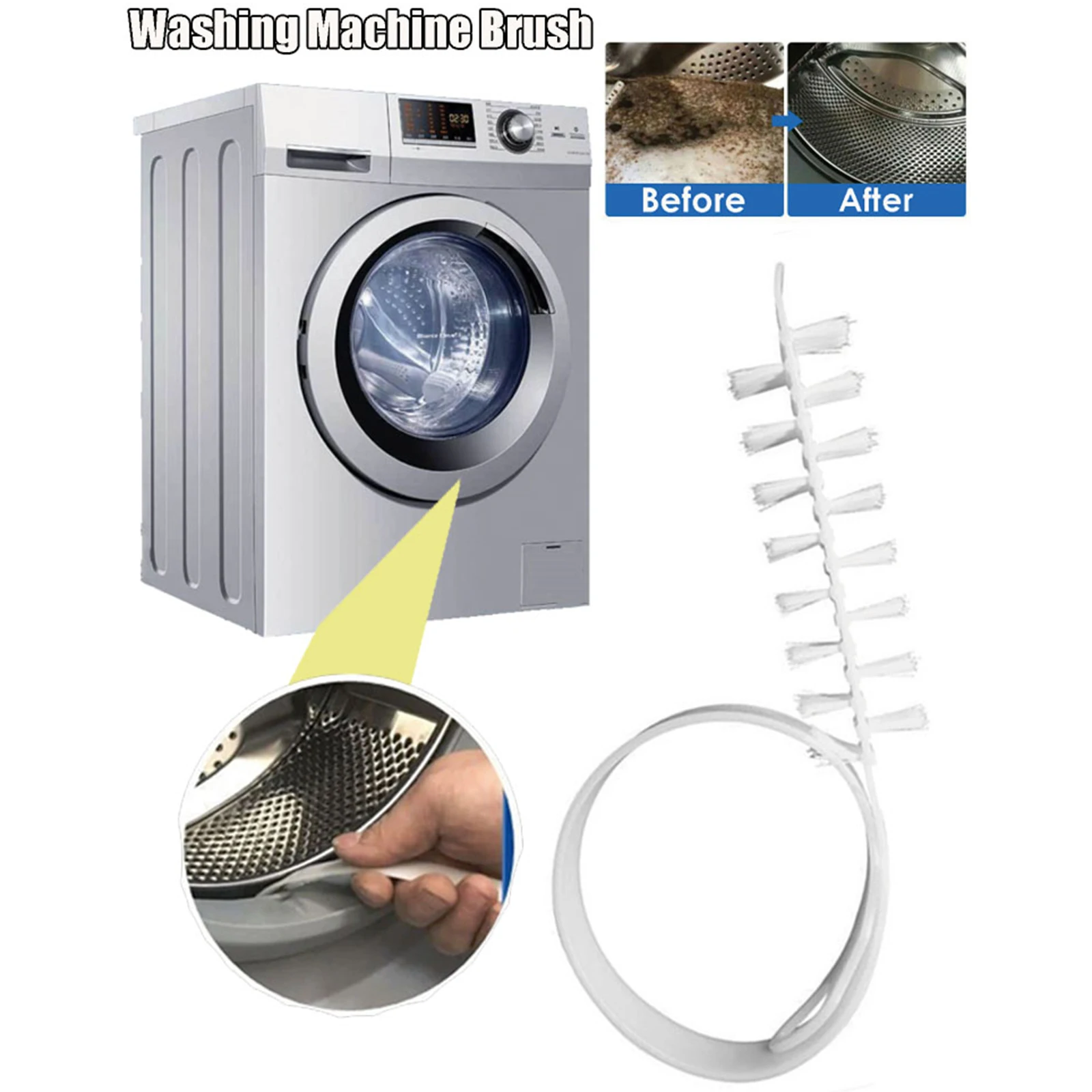 

Washing Machine Cleaner Brush Remove Mycete Cleaning Intensity Decontamination Descaling Flexible Cleaner Brush Dirt Detergent