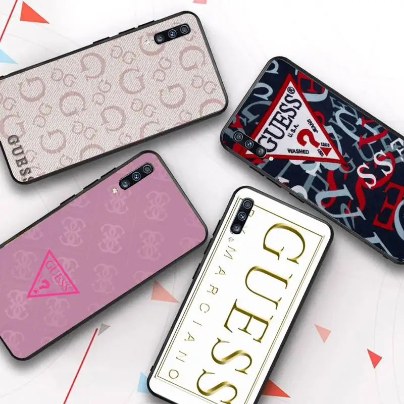 

Stylish Triangle Letter Guess Phone Case for Samsung Galaxy A51 30s a71 A21s A70 10 A30 Capa