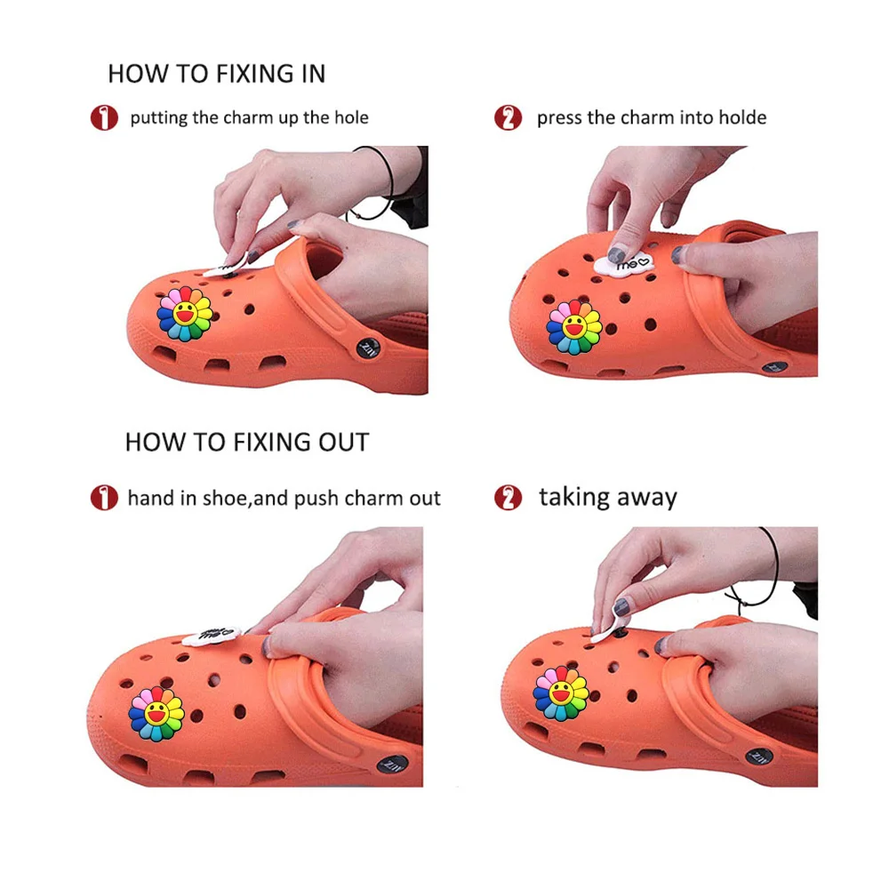 Hot 46pcs Shoe Charms For Croc Sandals Unisex Shoe Decoration Kids Party Gifts