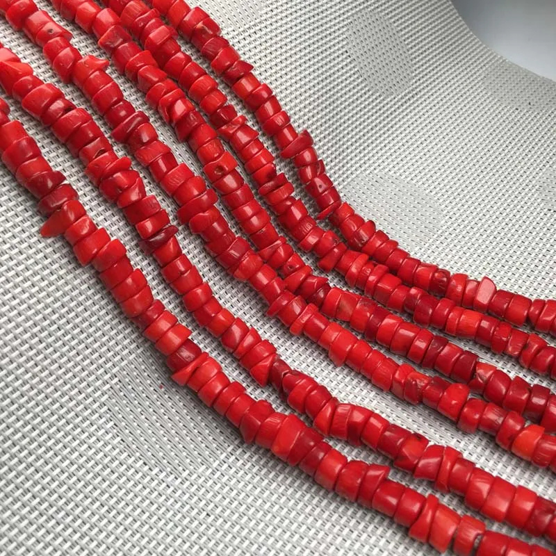 

Irregular Cylindrical Shape Red Coral Beads Isolation Beads for Jewelry Making DIY Fashion Bracelet Necklace Accessories