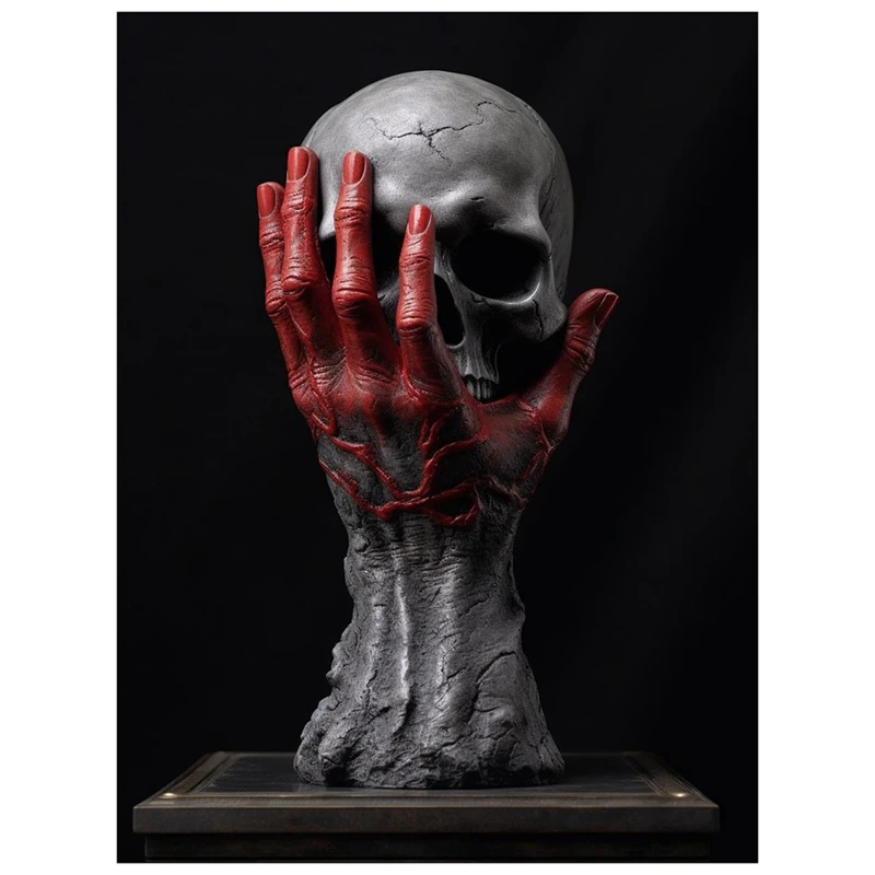 LUDA веселая ручная статуя черепа изделия из смолы украшение для рабочего стола