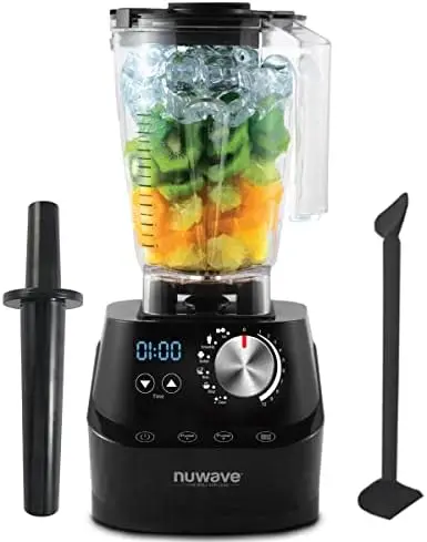 

Commercial Blender, Vacuum Smoothie Blender with 2.5HP Motor, Professional Grade, Self-Cleaning - 6 presets & 10 Speed Setti Ble