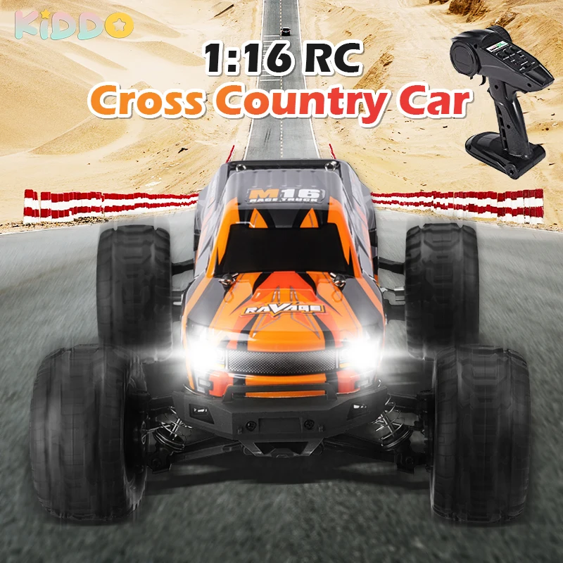 

2.4G 4WD RC Car 1688APRO 50km/h Racing High Speed Off-Road RC Buggy Car 1/16 with Light 4WD Toy All Terrain for Kids Adult Gift