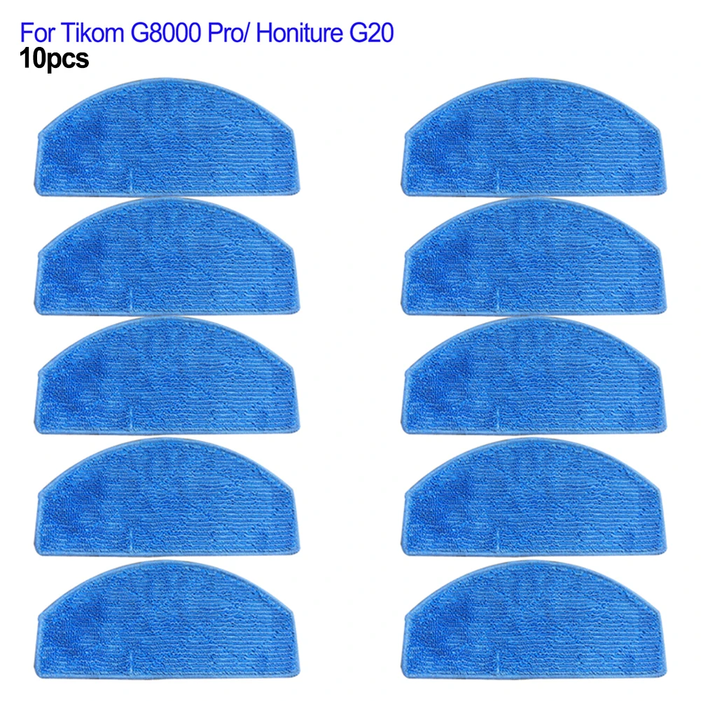

4/10pcs Mop Pads Replacement Part For Tikom G8000 Pro/Honiture G20 Vacuum Cleaner Washable Mop Cloth Pads Microfiber Cleaner Pad