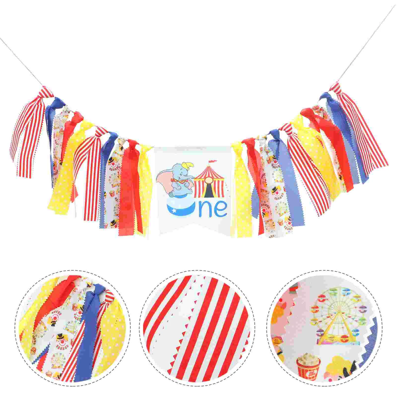 

First circus birthday banner Birthday Party Banner Circus Themed Highchair Banner One Birthday Banner Birthday Bunting Banner