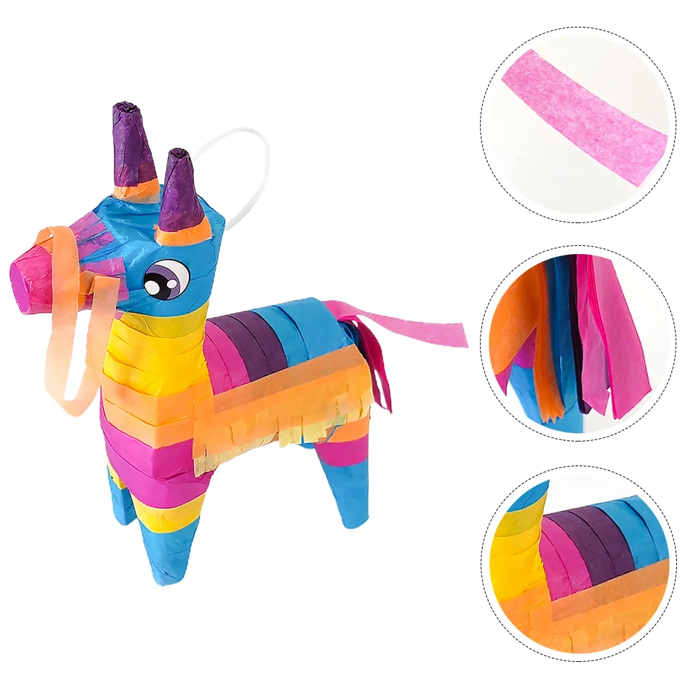 

Pinata Donkey Mexican Partypinatas Rainbow Cinco Mayo De Fiesta Mini Decoration Birthday Children Decorationssupplies