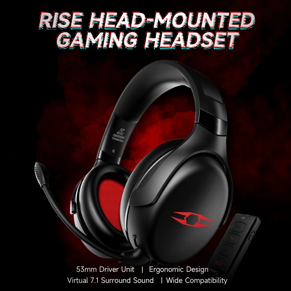 Игровая гарнитура Takstar LIBERTY GAMER RISE виртуальная 7.1 объемный звук съемные проводные