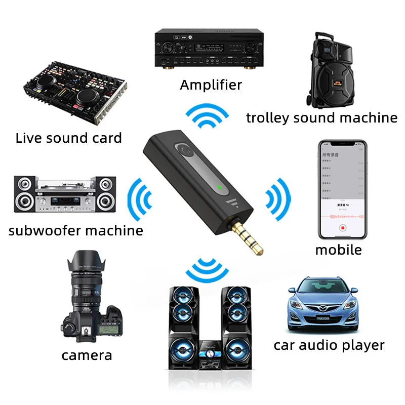 Wireless Lavalier Microphone Portable Audio Video Recording Lapel Microfone 3.5mm Mini Mic for iPhone Android Live Broadcast Mic enlarge