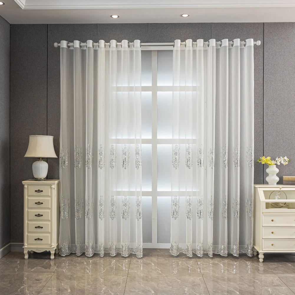 LOZUJOJU вафельная занавеска в европейском стиле с цветочной вышивкой вуаль
