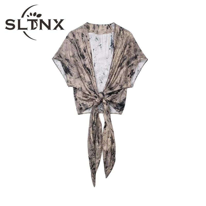 

SLTNX Y2k Tank Top Women Top Print Summer V-Neck Loose Lace Up Corset Woman Ladies Casual Loose Sexy Tops Clothes