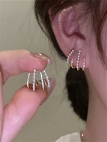 s925 silver needle online celebrity explosions pearl four claw stud earrings advanced sweet earrings