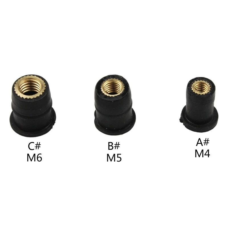 10Pcs Motorcycle Windscreen Windshield Well Nut Screw Kit M4 M5 M6 Fairing Mounting Bolts | Nuts &amp