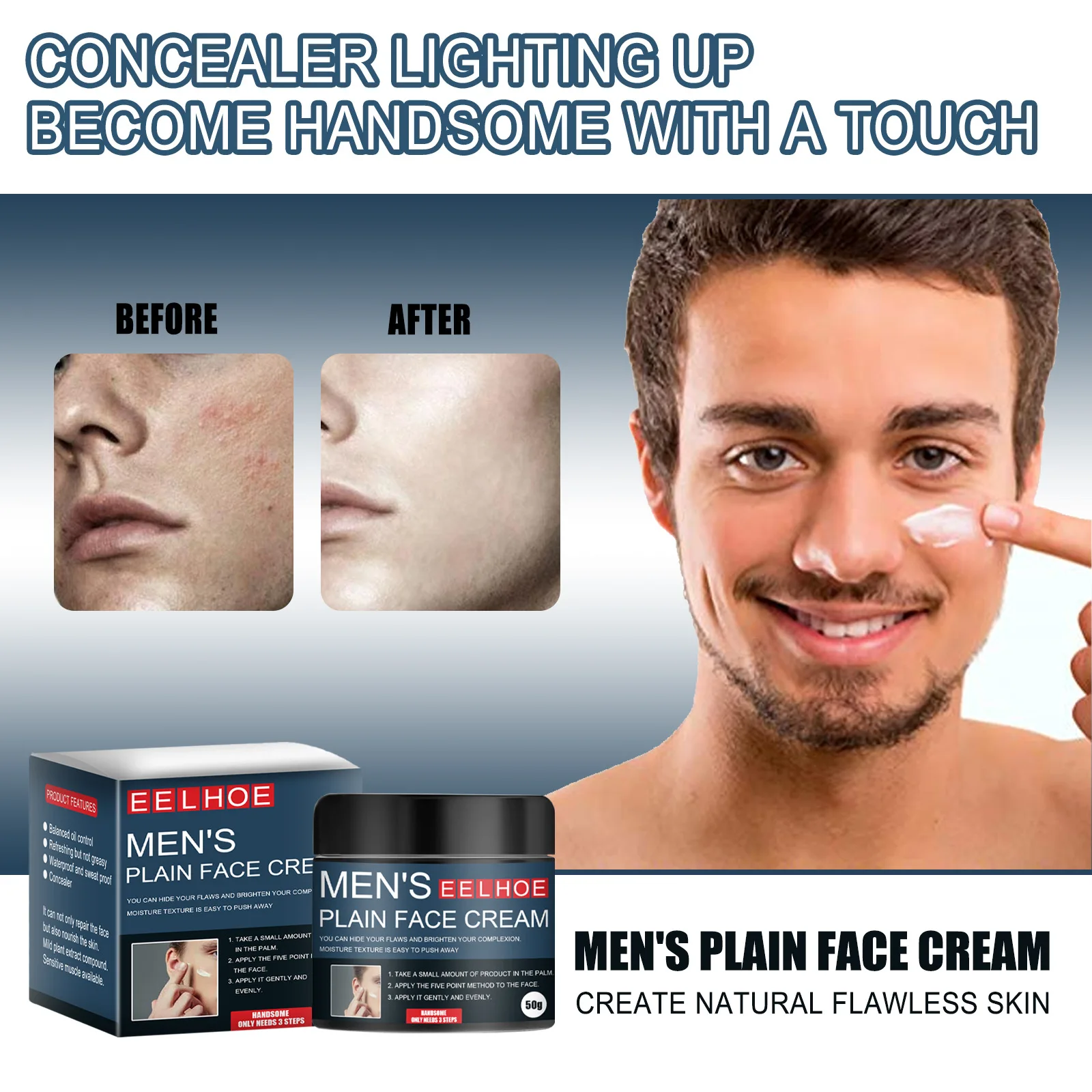 

Men's Collagen Anti Wrinkle Creams for Men Man 50g Hyaluronic Acid Vitamin E Cream Beauty Moisturizing Facial Care