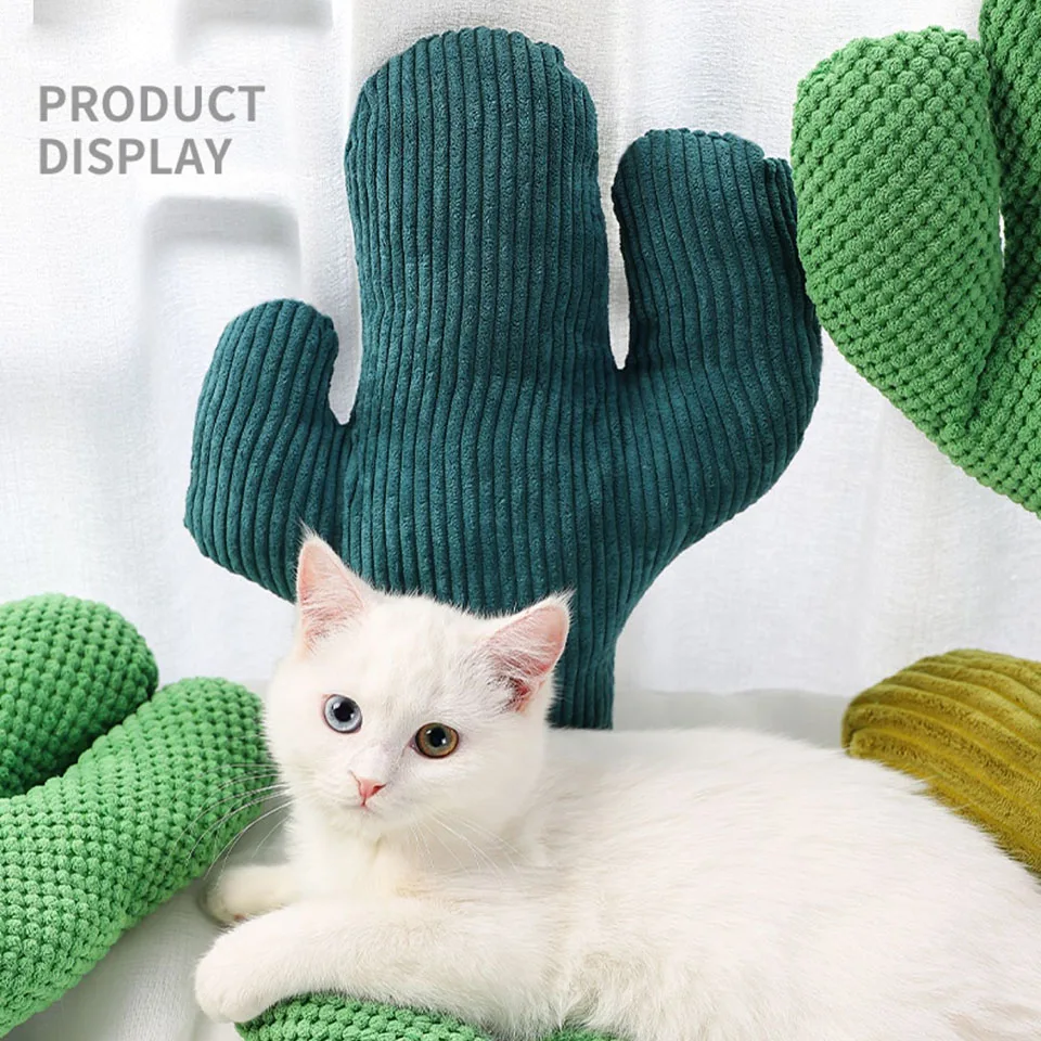 

Cactus Toys Plush Cat Toy Teeth Grinding Catnip Kitten Playing Pillow Claws Thumb Bite Cat Mint For Cats Funny Interactive Toys