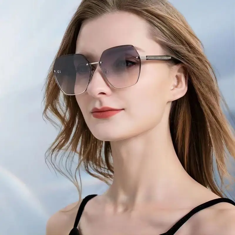 

Очки солнцезащитные женские многоугольные, модные брендовые дизайнерские солнечные очки в металлической оправе, уличные дорожные очки UV400