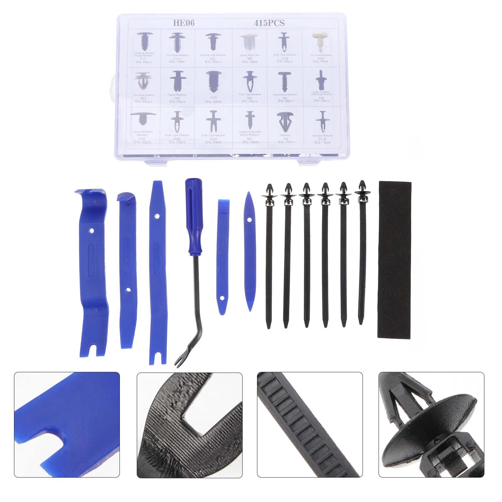 

447 Pcs Fixed Buckle Snap On Tools Car Fastener Clips Universal Panel Plastic Bumper Rivets Fasteners