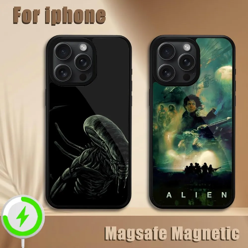 Чехол для телефона Alien Xenomorph iPhone 11 12 13 14 15 Plus Pro Max Magsafe Магнитный чехол с