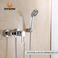 mynah shower faucet set bathroom exquisite and durable cold and hot water mixer tap with hand shower white bath shower faucets