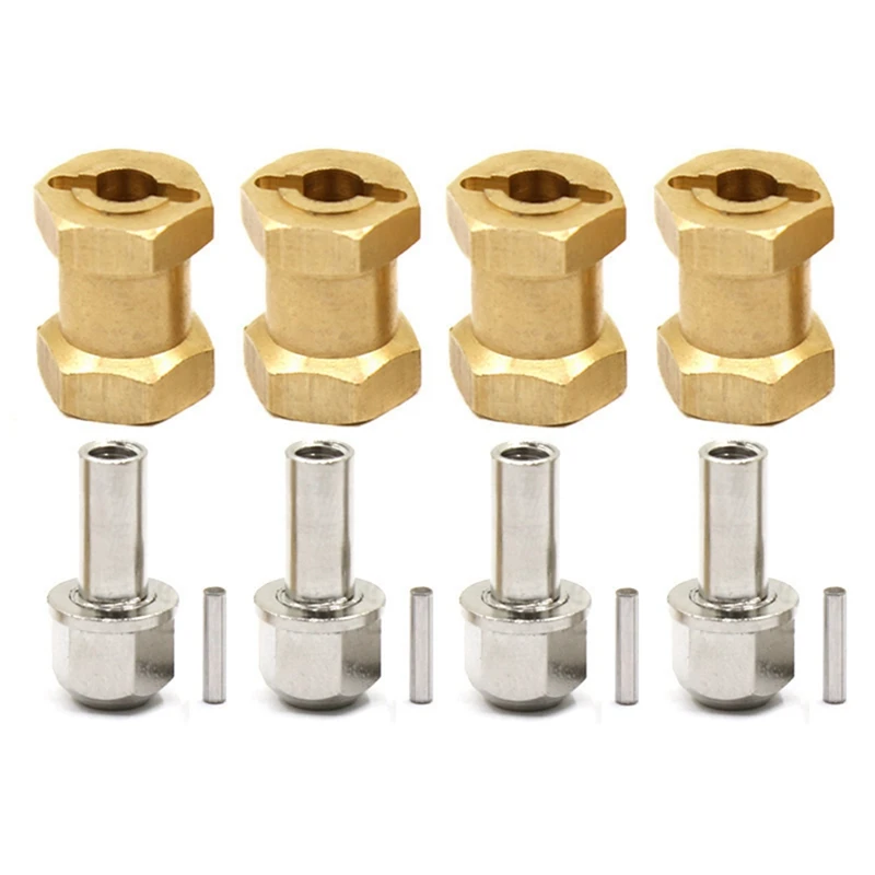 For CC01 SCX10 1/10 Climbing Car Brass Hexagon Lengthening and Widening Coupler,17Mm images - 6