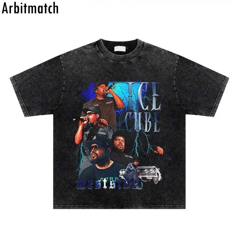 

Футболка мужская оверсайз с принтом в стиле хип-хоп, 2023 хлопок