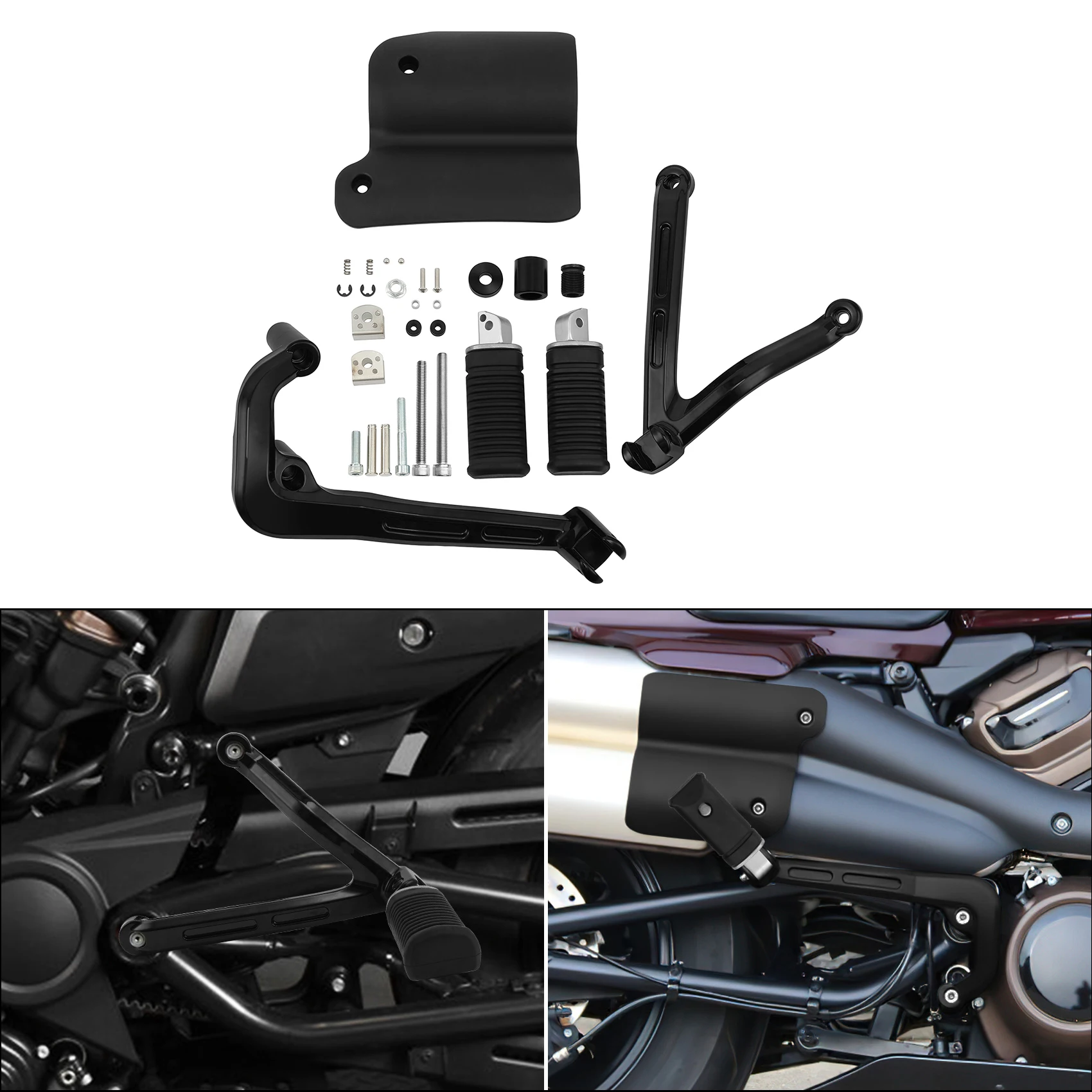 

Комплект крепления подножки пассажира с защитой пятки для мотоцикла Harley Sportster S 2021-2025 гг.