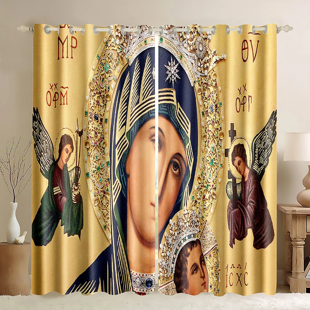 Плотные шторы Девы Марии Богоматери Гваделупской Мексиканская Святая Дева Мария