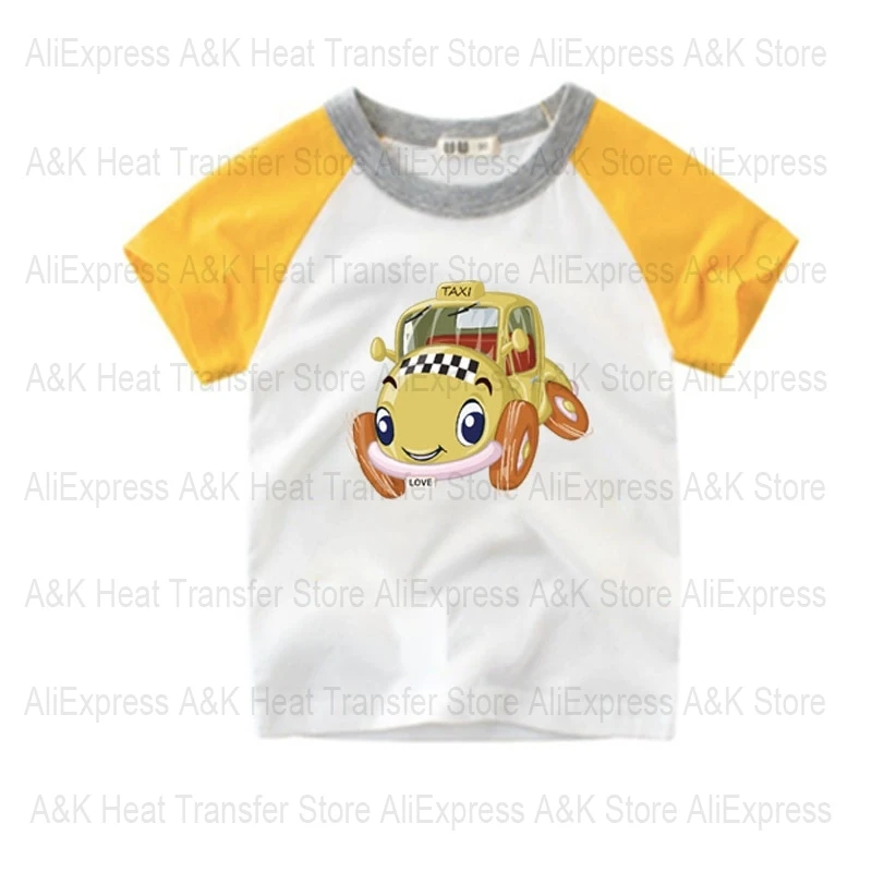 Термонаклейки с рисунком такси на детской одежде автомобильные теплопередачи