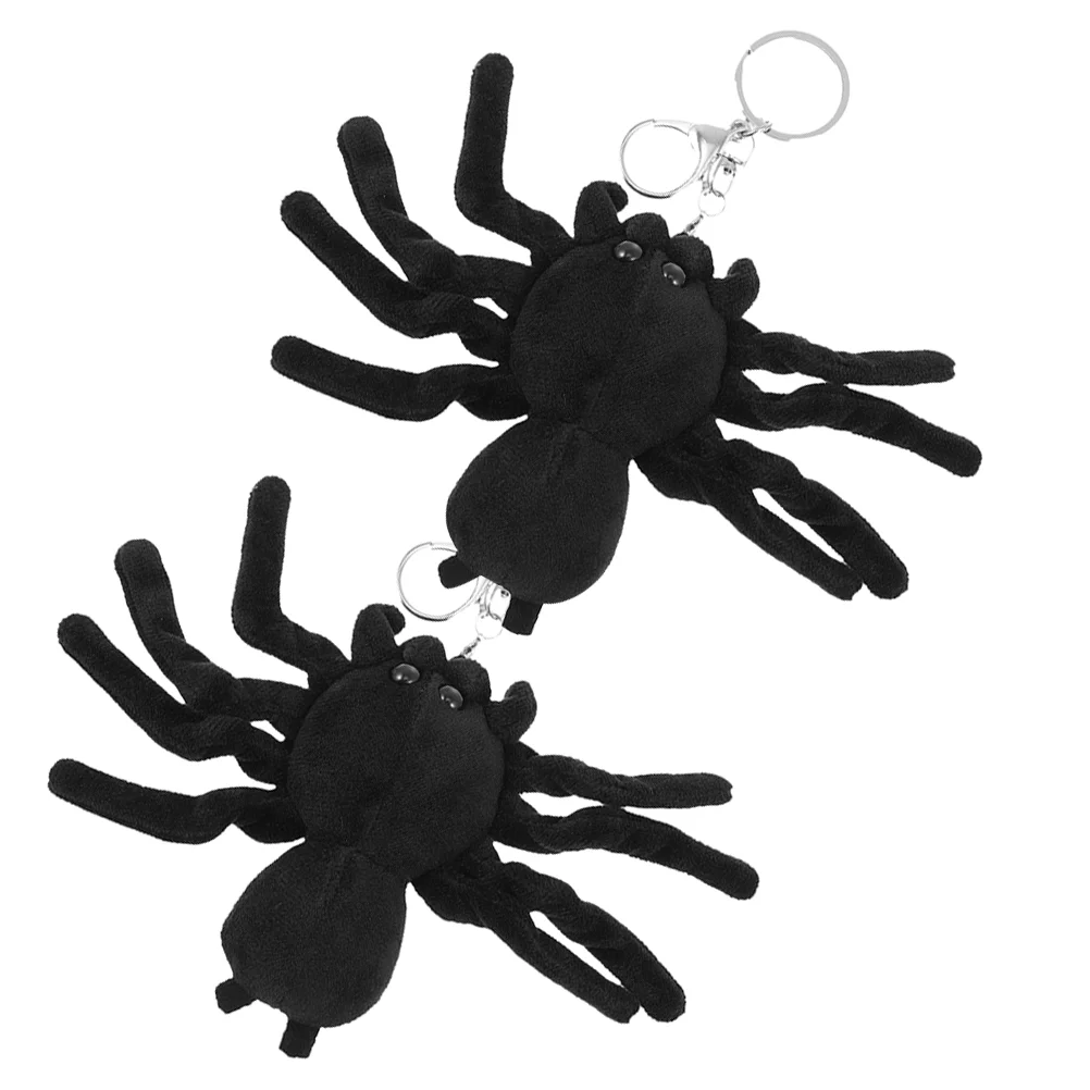 

Брелок-подвеска в виде паука, Детский плюшевый аксессуар с кольцом-подвеской, для рюкзака
