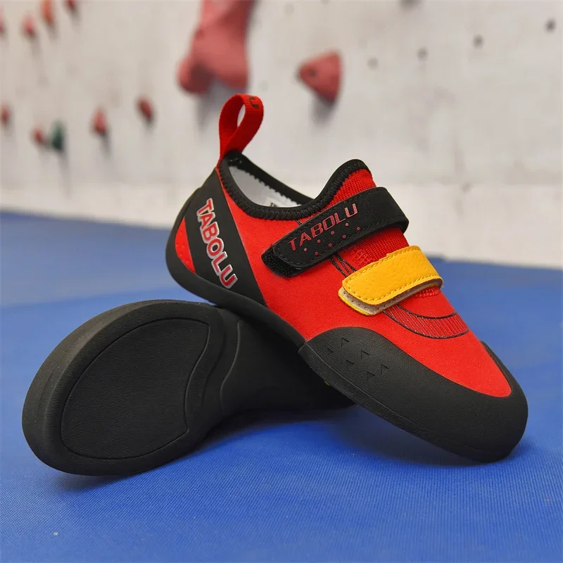 

Quality Professional Climbing Bouldering Training Shoes Youth Children Protective Toe Anti-slip Kids Bouldering Climbing Sneaker