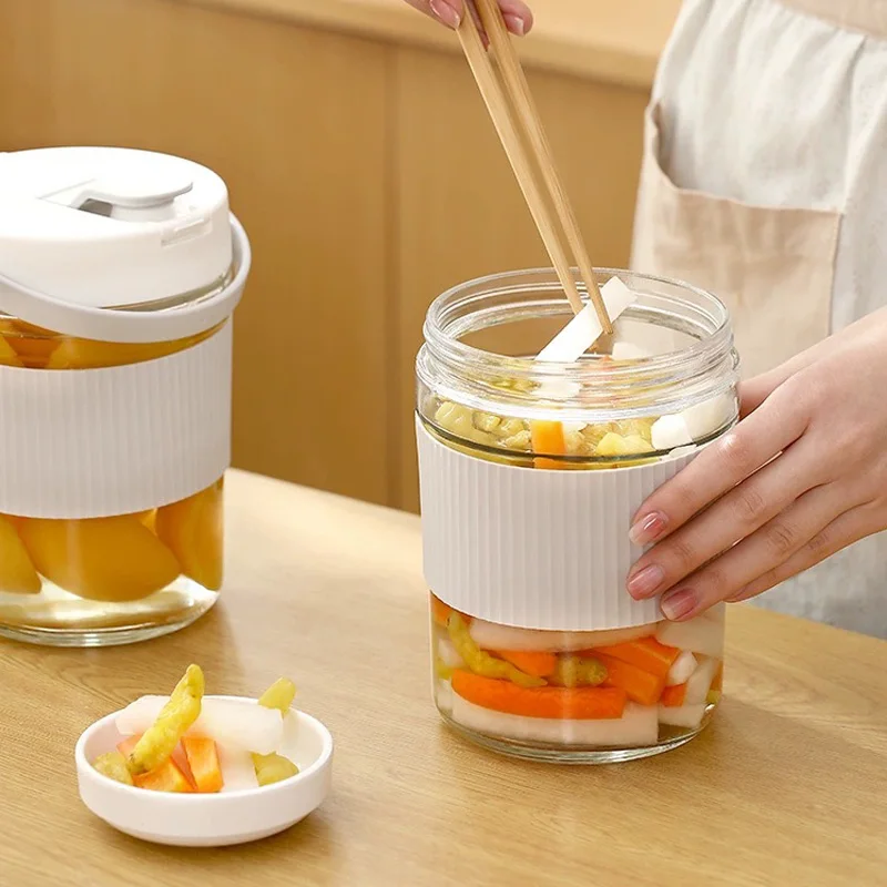 

Household Glass Sealed Jar Food Grade Pickles Pickles Earthen Jar Sparkling Wine Honey Storage Jar Jam Jar