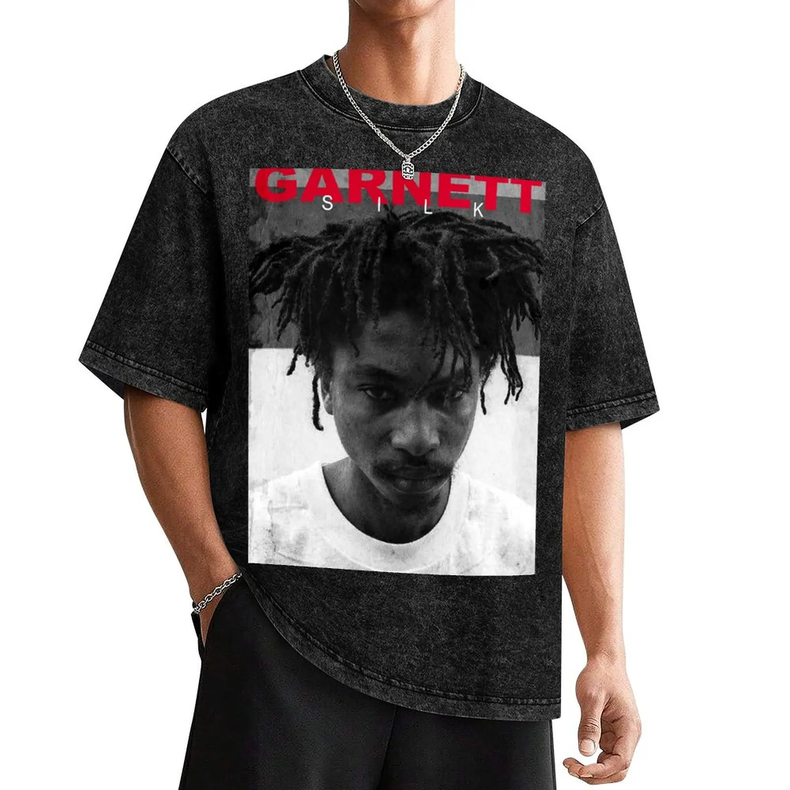 Мужская Летняя шелковая футболка Гарнетт