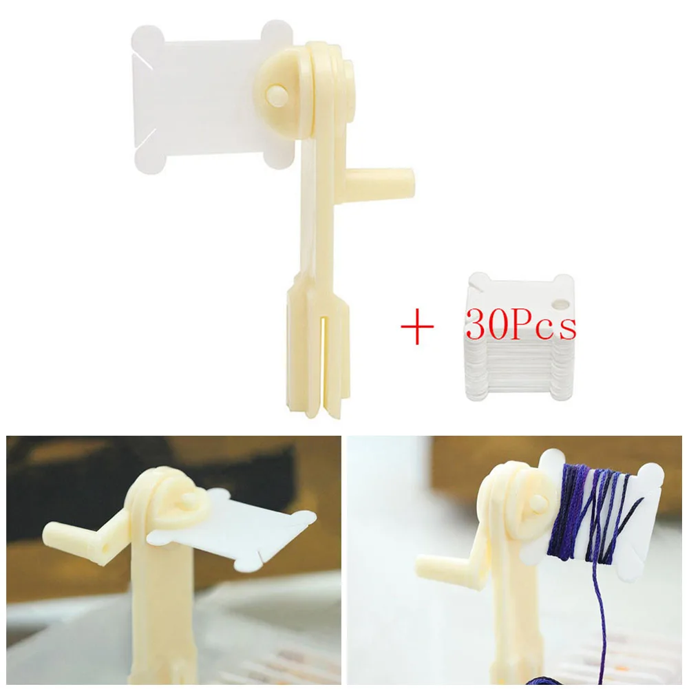 

Manual Thread Bobbins Wool Winder Embroidery DIY Stitch For Sewing Embroidery Floss Manual Winding Machine Sewing Tools