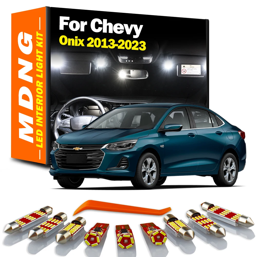 

MDNG 8 шт. для Chevrolet Chevy Onix 2013-2017, 2018, 2019, 2020, 2021, 2022, фото, интерьерная карта, купол, Фотофон, комплект Canbus