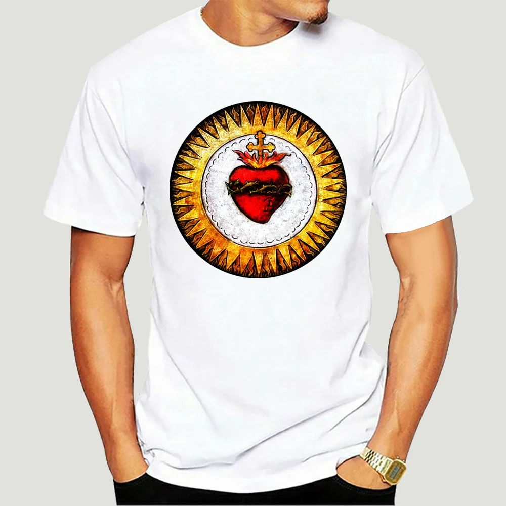 

Men t shirt Sacred Heart of Jesus Christ Vintage tshirts Women t-shirt-4890A