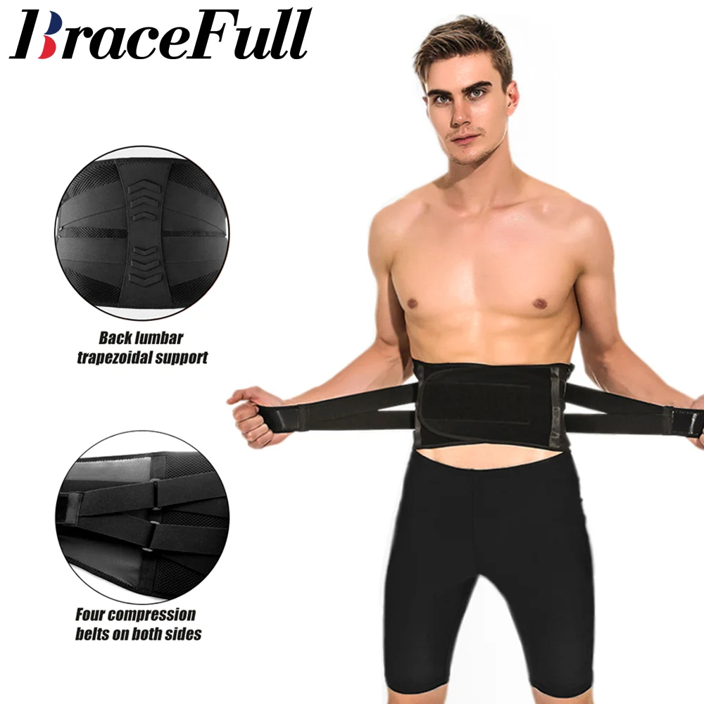 

Women and Men Sport Waist Support Adjustable Brace Dual Pull Straps for Herniated Disc, Sciatica Pain Relief Lower Back Pain