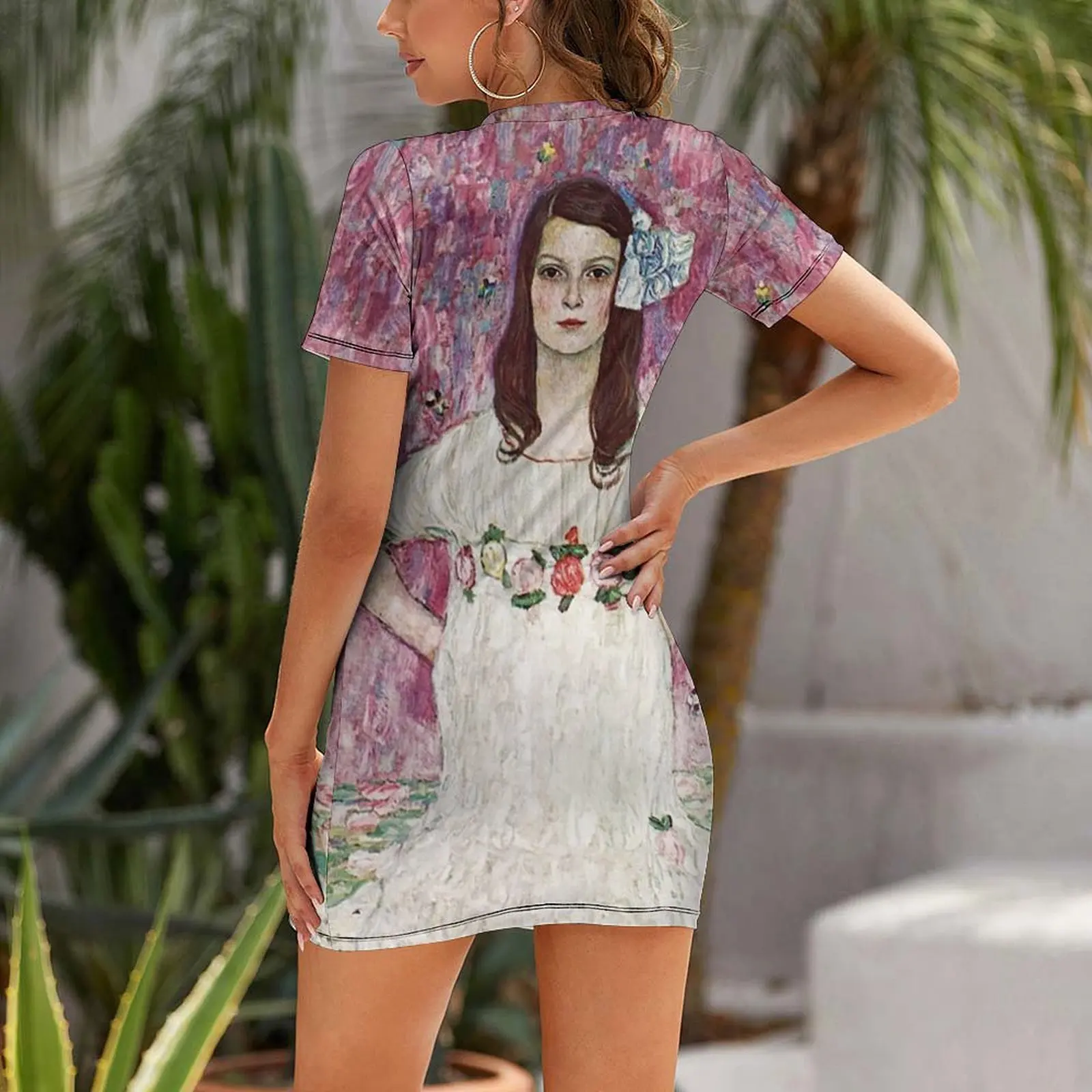 HD Mada Primavesi или Girl In White Густава Климта 1912 г. ВЫСОКОЕ ДЕФИНИЦИОННОЕ Платье с