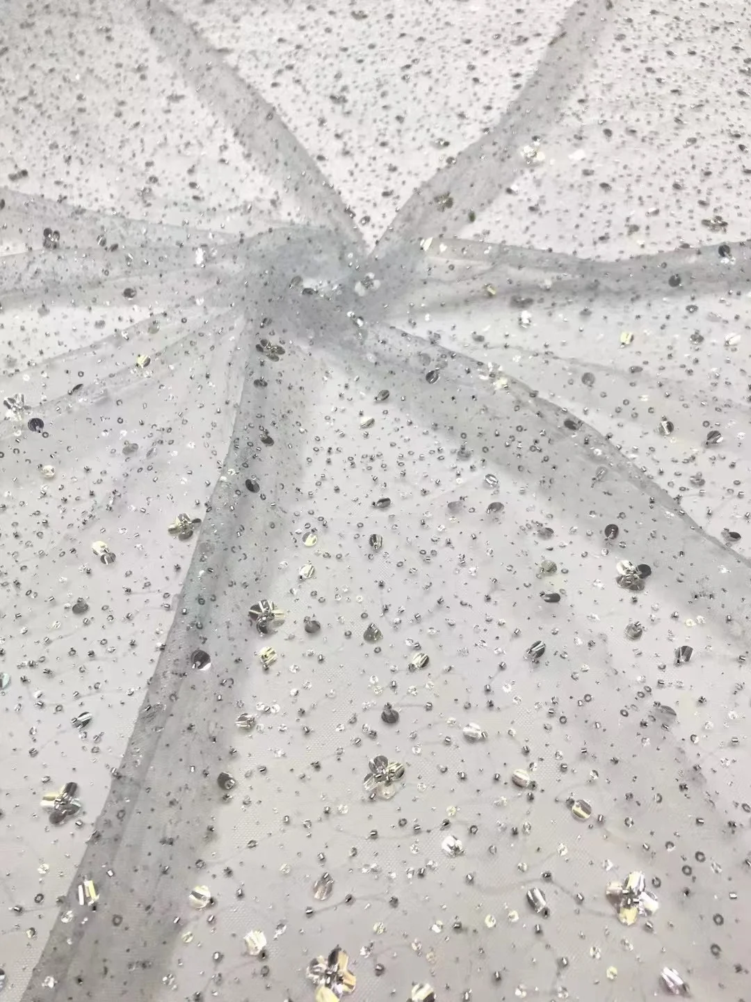 

Top Quality Luxury Handmade Beaded Lace fabric 2022 African French Embroidery tull Lace Fabric for party dress 5yards