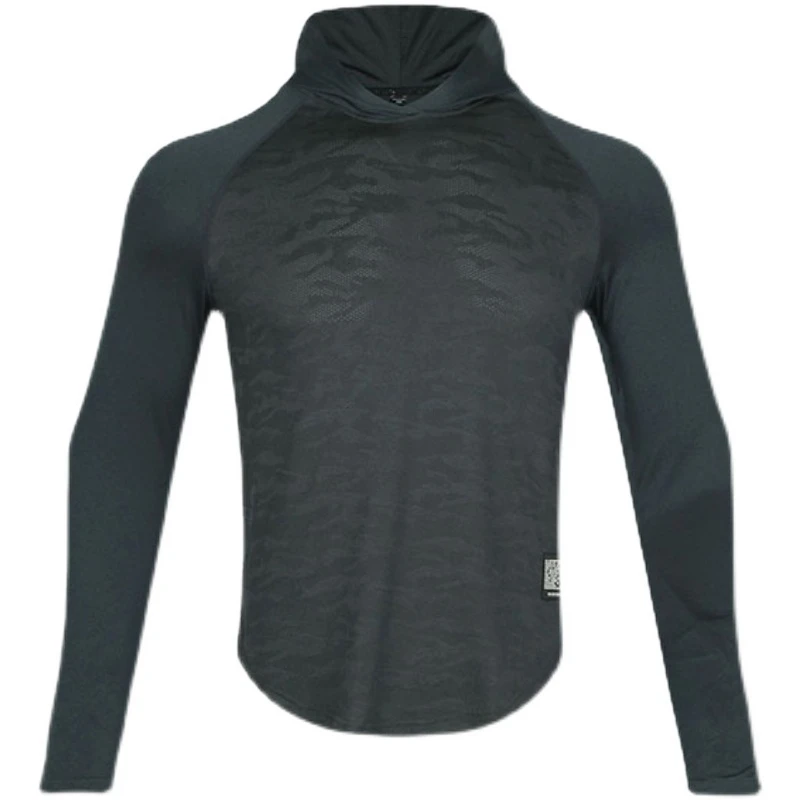 2023 Men Running Sports Hoodies Quick Dry Breathable Hood Long Sleeve Tops Man Fitness Gym Training Casual Hooded Jackets Coats