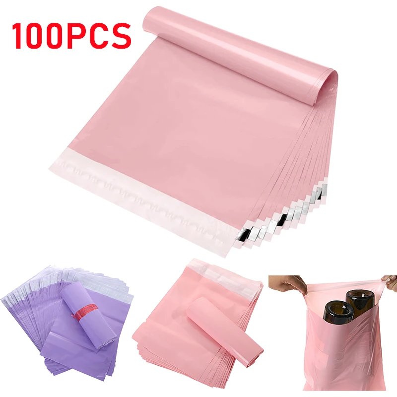 

100Pcs Courier Mailer Bags Packaging Poly Package Plastic Self-Adhesive Mailing Express Bag Envelope Postal Pouch Mailing Bags