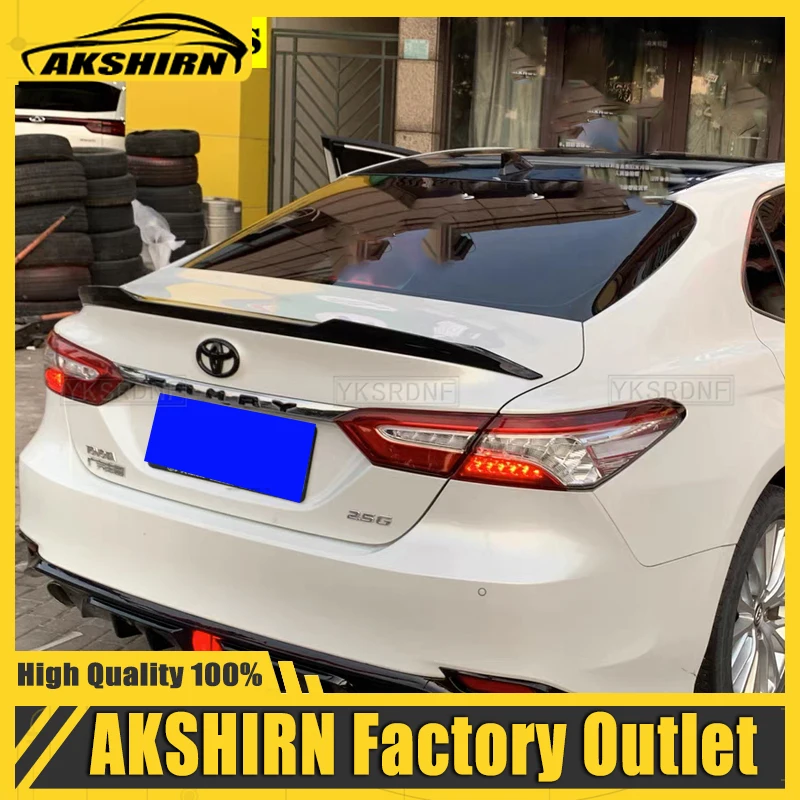 

For TOYOTA Camry Spoiler 2018 Camry High Quality ABS Material Car Rear Wing Primer Color Rear Spoiler